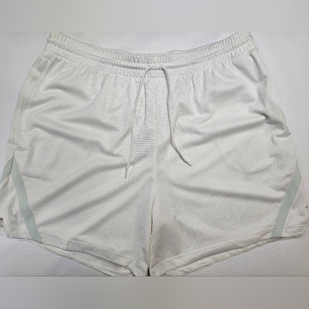 Adidas Basketball‎ Mens Shorts  2XL Ivory Adjustable Moisture Wicking Athletic